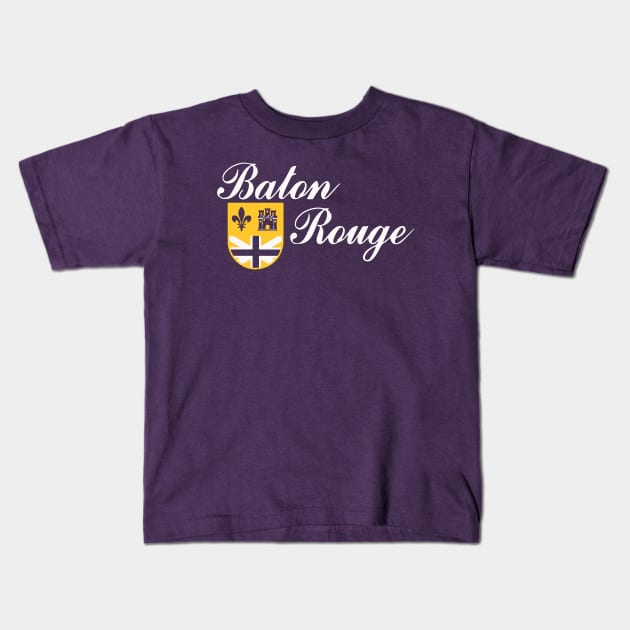 Baton Rouge Flag Kids T-Shirt by zrau